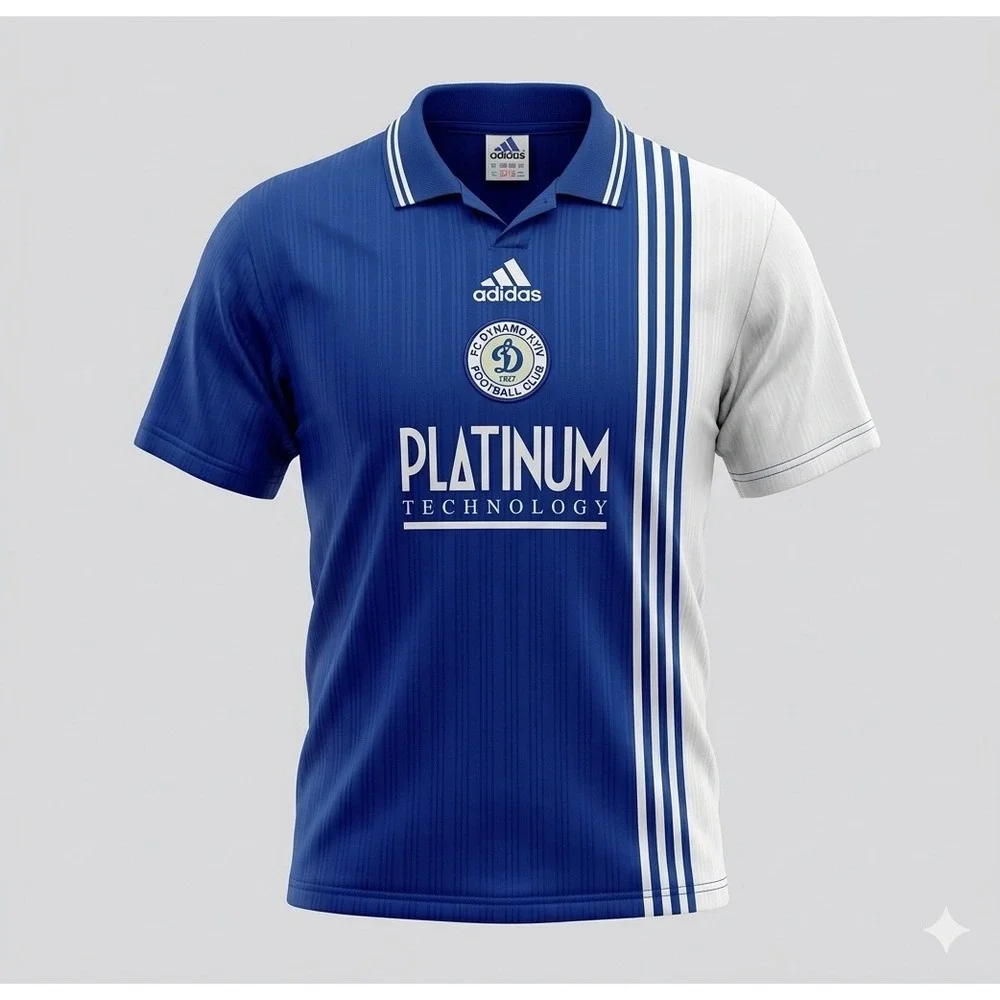 Adidas Blue & White‎ Striped Vintage Stare FC Men's Soccer Jersey. Size L